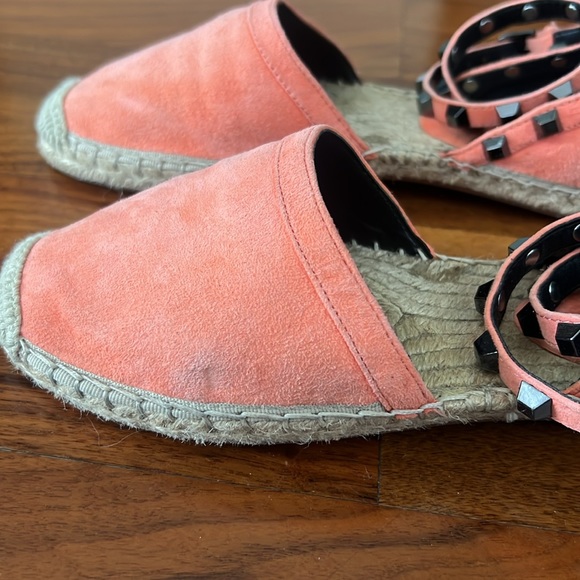 Rebecca Minkoff Suede Studded Coral Espadrille size 6 - Picture 2 of 5